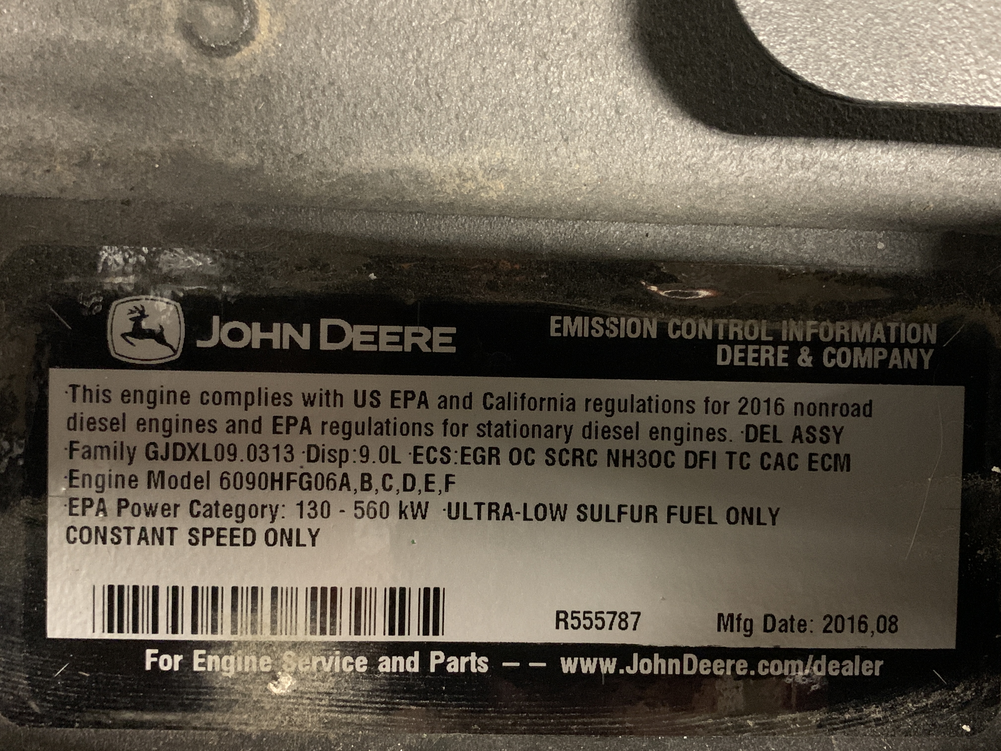 New 9L John Deere 6090 Engine
